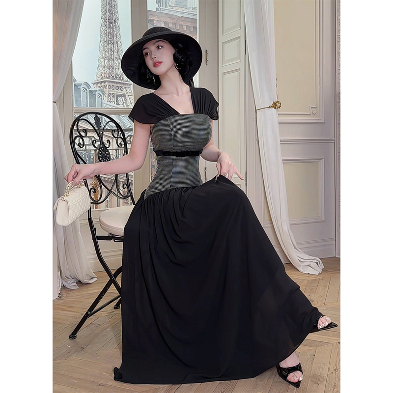 Lyxj【Tiffany Beach】Sleeveless Dress for Women, Spring 2026 New Style, Waist-Cinching, Elegant, Strapless Black Dress Lyxj【Tiffany Beach】Sleeveless Dress for Women, Spring 2026 New Style, Waist-Cinching, Elegant, Strapless Black Dress