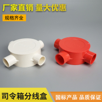 Commander box round tee box 16 20 pass box PVC4 splitter pipe junction box with cover four-way branch box