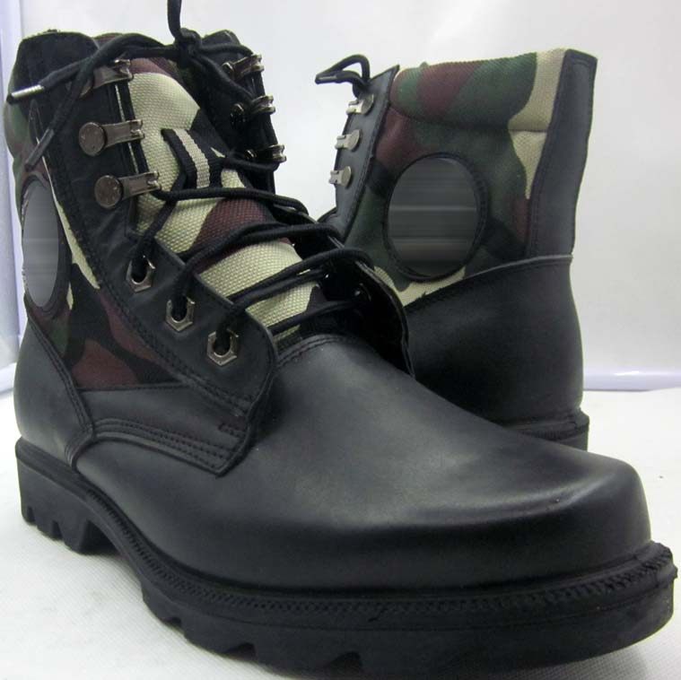 TheyLines Taibao Outdoor Flying Boots Two Cannons Tactical Boots Genuine Leather Midcylinder Leather Boots Outdoor Male Boots