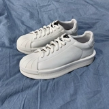 Летние высокие кроссовки в английском стиле, мужская дышащая белая обувь на платформе, повседневная обувь, изысканный стиль, в британском стиле, из натуральной кожи