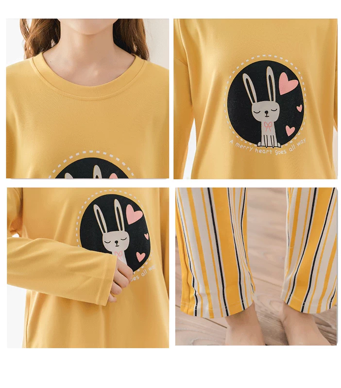 Bộ đồ ngủ mùa xuân và mùa thu cho nữ bộ pijama lụa