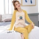 Bộ đồ ngủ mùa xuân và mùa thu cho nữ bộ pijama lụa