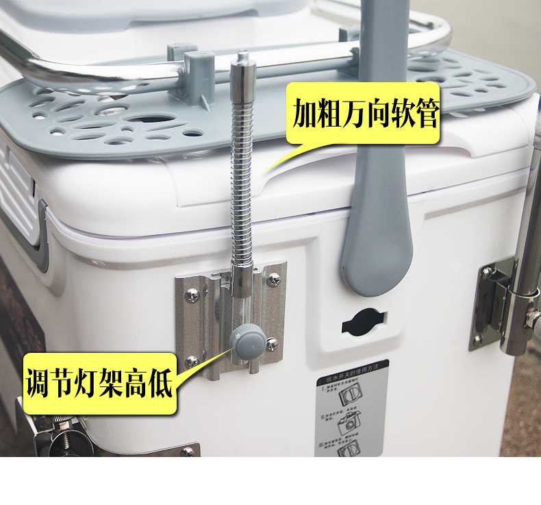 Universal câu cá hộp ánh sáng khung đêm câu cá khung ánh sáng khung câu cá phụ kiện ánh sáng đậm vòi thiết bị câu cá túi đựng đồ câu cá