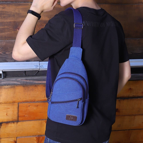 Тканевая нагрудная сумка для отдыха, универсальная спортивная сумка на одно плечо, поясная сумка, в корейском стиле