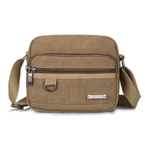  2020 spring and summer new Korean mens bag shoulder messenger backpack mens casual commuter canvas bag mobile phone bag