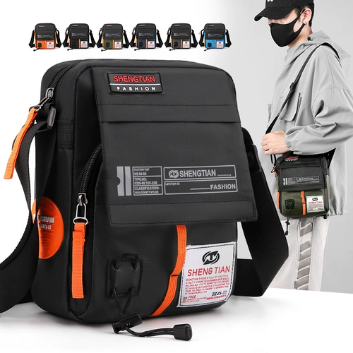 Сумка через плечо, мужская черная вместительная и большая универсальная сумка на одно плечо для путешествий, ткань оксфорд, коллекция 2022