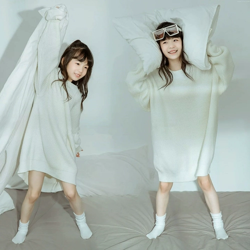 Детский реквизит для фотографии, белый свитер, камера, в корейском стиле