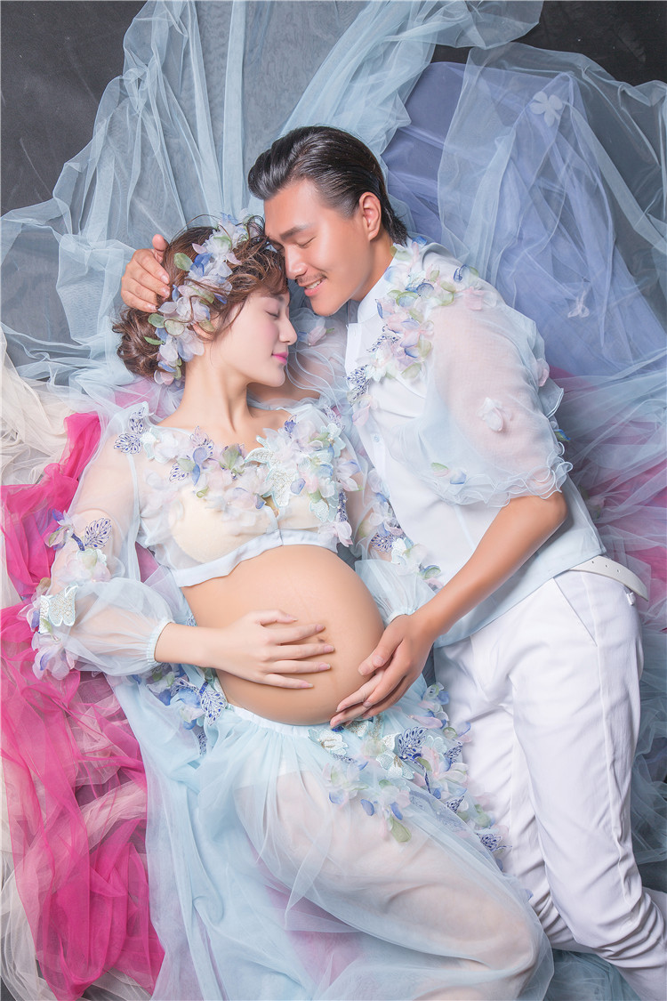 2019 phụ nữ mới mang thai ảnh thời trang quần áo phụ nữ mang thai ảnh quần áo bà mẹ mang thai studio chủ đề nhiếp ảnh quần áo những mẫu váy bầu đẹp