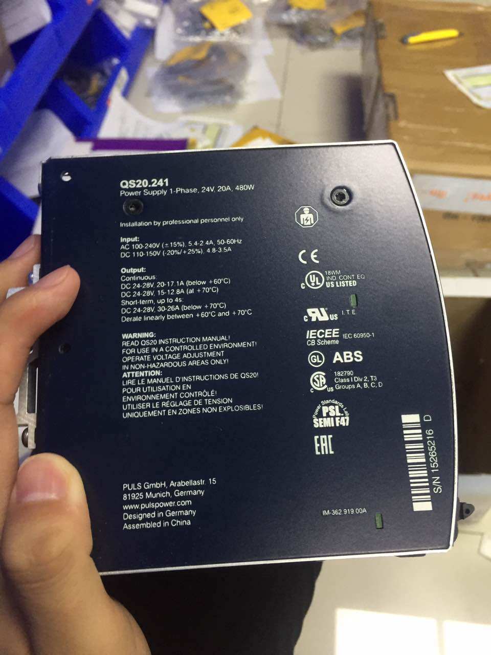 PULS Poors ML120 241 ML120 244 Power supply MLY02 100 * MLY10 241