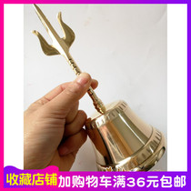 Taoism Buddhist Feng shui supplies Hand-cranked copper bells Taoist bells Three-fork bells Three-clear bells Pure copper bells clang polished bells