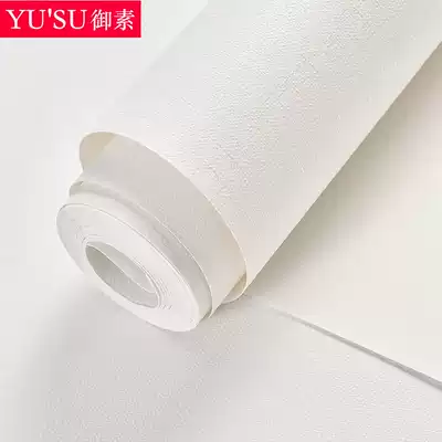 Environmental protection linen grain plain wallpaper Osron non-woven simple modern solid color bedroom living room white wallpaper