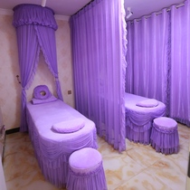 Beauty bedspread four-piece lace beauty bed special high-grade beauty salon supplies skin management coral velvet sheets