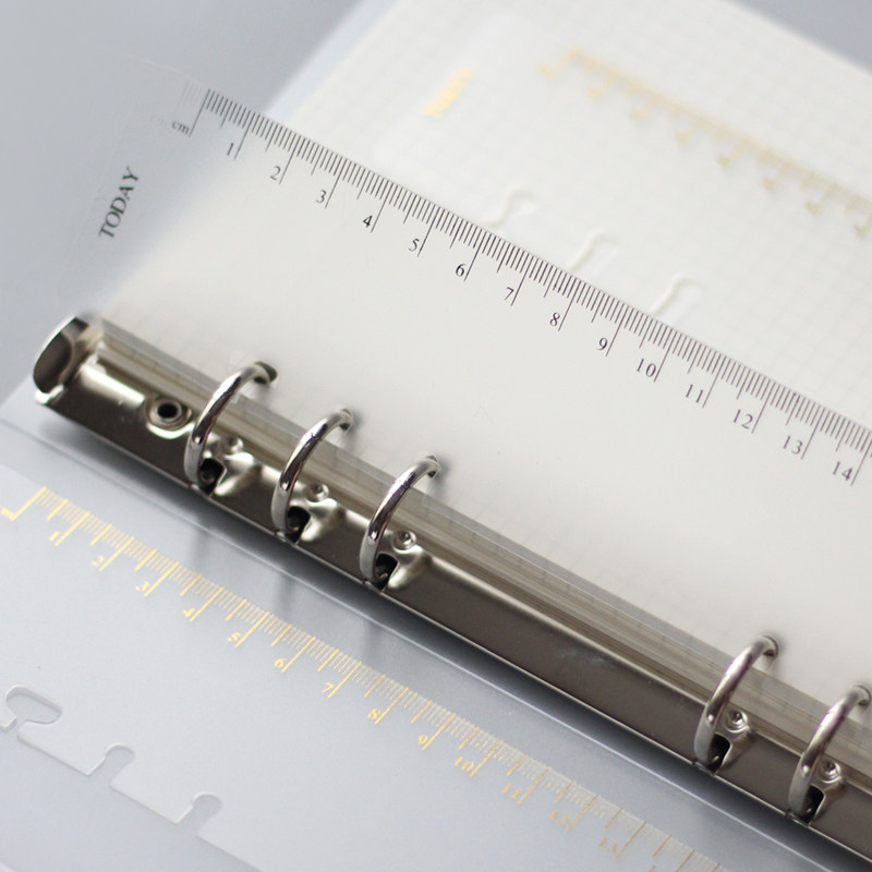 Hand account loose-leaf book A5A6A7B5A4 bookmark ruler hand account accessories bronzing ruler double-sided frosted bookmark