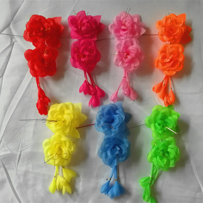 Drama and opera Yangko Baotou flower accessories temples Peking opera Yue opera Henan opera ancient costume photo headgear ear flower supplies