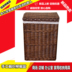 hộp đựng đồ trang điểm bằng gỗ Mây bẩn cản trở với nắp lưu trữ giỏ quần áo nhà hoàn thiện giỏ màu nâu giỏ vuông siêu thị giỏ giặt hộp nhựa 4 ngăn Trang chủ