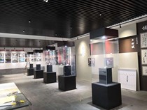  Museum display cabinet custom antique cultural relics display cabinet antique calligraphy and painting display cabinet Beijing custom metal paint cabinet