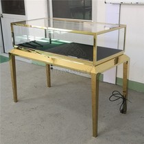  Jewelry display cabinet spot new jewelry counter Stainless steel mirror commercial display cabinet jade booth