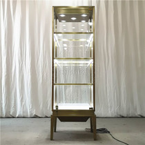 Bag showcase transparent multi-layer new jewelry showcase Stainless steel brushed electroplating commercial gift sample shelf