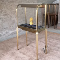 Custom-made counter jewelry display cabinet Jewelry display cabinet New jade jade booth stainless steel collection display cabinet