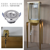  Jewelry cabinet spot stainless steel brushed titanium plated gold jewelry display cabinet Jade jade counter rental