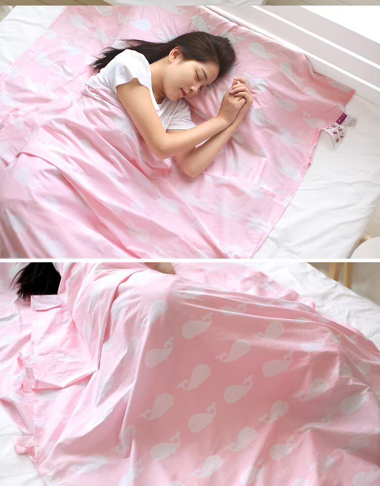 Túi ngủ du lịch xách tay cotton túi ngủ dành cho người lớn Du lịch giường đôi khách sạn Khách sạn tạo tác trên túi ngủ bẩn túi ngủ mùa hè cho bé