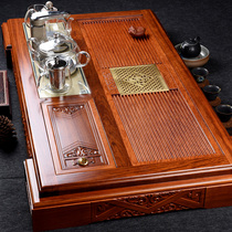 Flowers Pear Wood Tea Tray Fully Automatic Electric Tea Stove Whole Set of Boiling Water Tea Table Special solid wood Tea Haikongfu tea kit