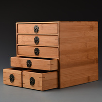 Jinge Drawer Bamboo Tea Box Pu-erh Tea Cake Cabinet Made Of Bamboo Multilayer Tea Containing Cabinet Tea Cake Tea Cake Box Sub Tea Tray