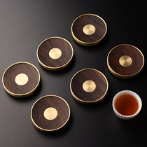 Jingga Kung Kung Cup cup insulation mat black wood cup cup cup Zen Japanese tea accessories