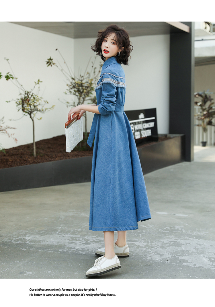 格安超歓迎 春秋シャツワンピースレディース長袖スリム : レディース服 特価大人気