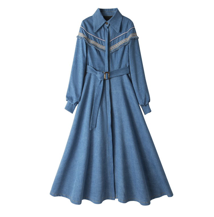 格安超歓迎 春秋シャツワンピースレディース長袖スリム : レディース服 特価大人気