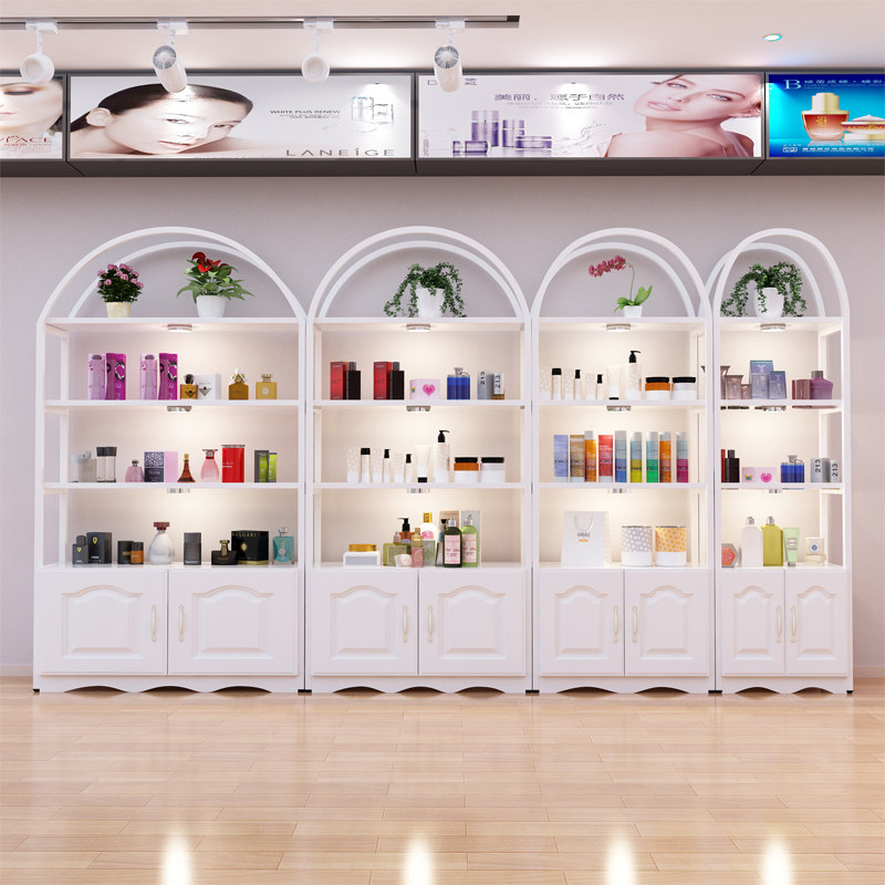 Cosmetics display cabinet display cabinet beauty salon product container household shelf display stand supermarket commercial small landing