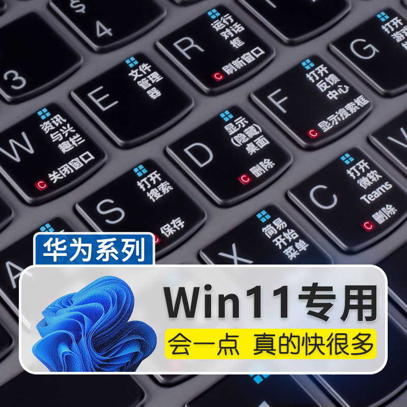 Suitable for Huawei Matebook Laptop 14 Keyboard Protective Film D15 Shortcut Key Win11 13 s