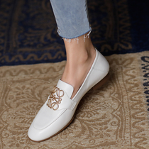 Shoes Children Spring Autumn New Single Shoes Round Head Flat Bottom Shoes Genuine Leather Eurobill Shoes Temperamental Lefu Shoes 100 Hitch Leather Shoes