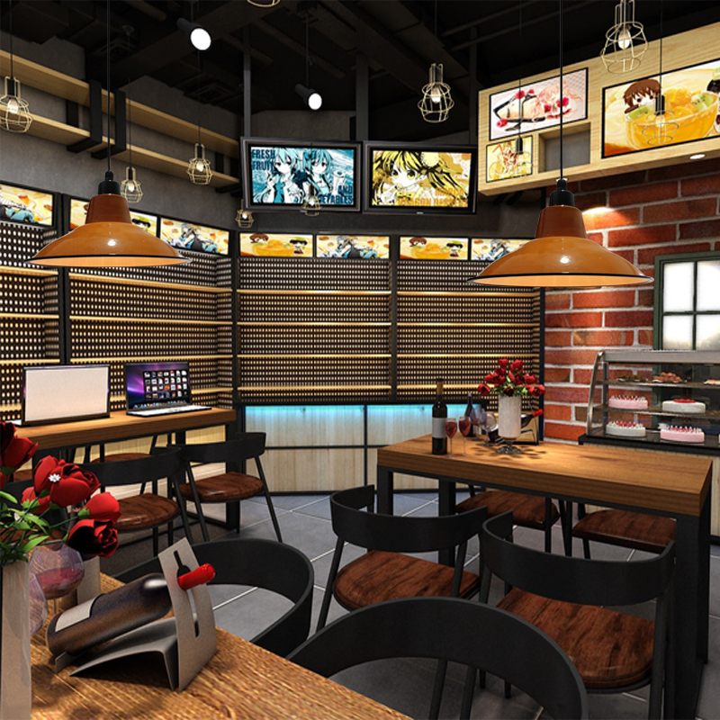 工业风吊灯｜复古铁锅盖灯，点亮你的奶茶店/酒吧台！