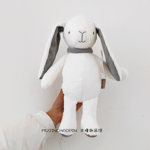 Оригинальный белый успокаивающий кролик, детская кукла, плюшевая игрушка, белый кролик, подарок на день рождения