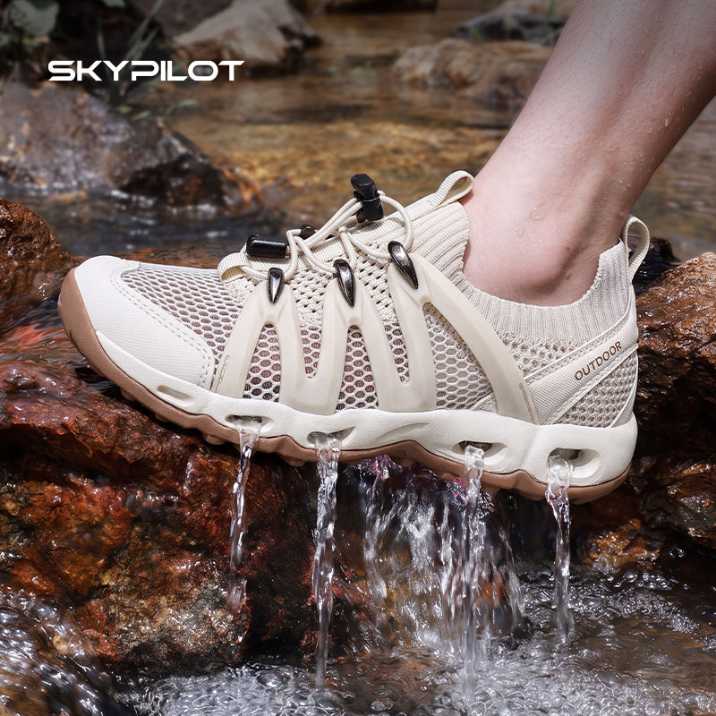 Women's Summer Non-Slip Creek Wading Shoes, Outdoor Amphibious Mesh Shoes, Breathable Beach Hiking and Mountaineering Shoes for Men
