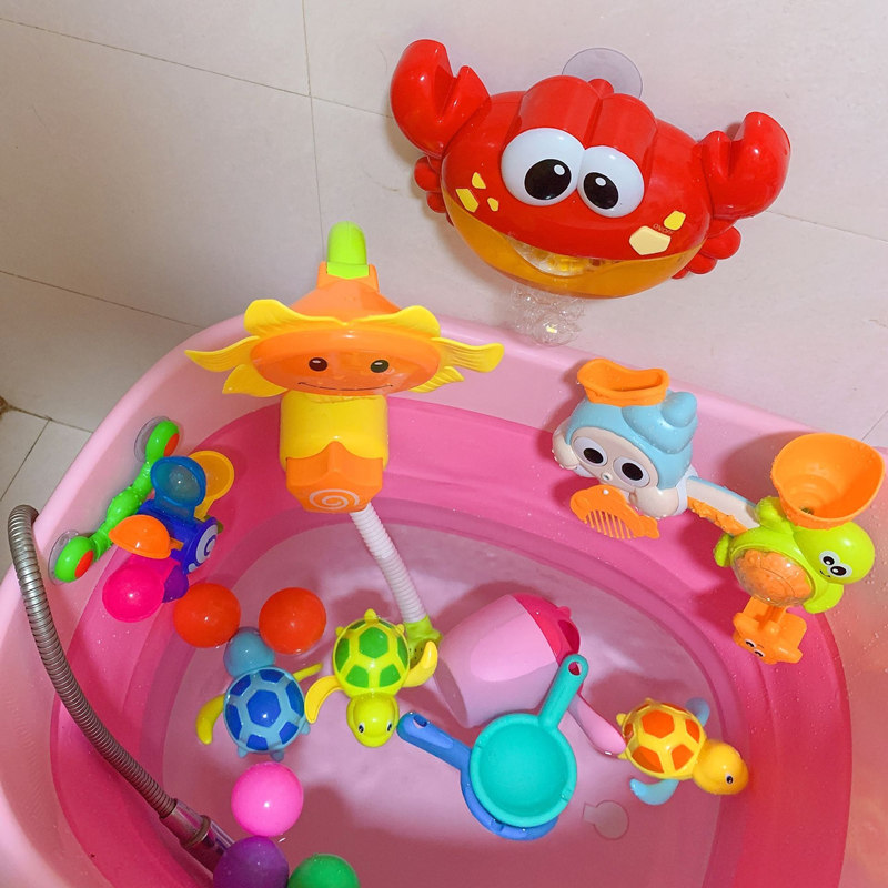 Children's Toys Beach Three Little Turtles Swimming and Playing in Water Children Bathing Plastic Cutters Playing in Water