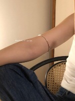 Niche asymmetrical design, simple and personalized arm chain and anklet ring S925 silver size customized summer new style for women