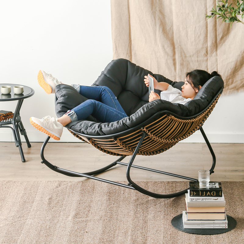 mwh man good home Balcony Rocking Chair Lounge Chair Living-room Sloth Sofa Chair Subliving-chair Nordic Leisure Rocking Chair