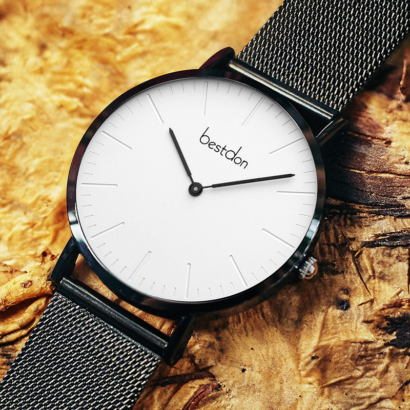 Bondon watch men's simple ins niche design Quartz watch Student trend Boys men's brand name