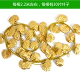 Симуляция золотистого листа свадебное свадебное украшение цветочниковые виноградные виноградные виноградные виноградные листья