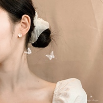 Flower Fritillaria butterfly mosquito coil ear clip without ear hole female earrings ear jewelry gentle fairy small autumn and winter