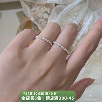 Ya Zhi pearl ring female niche design light lavish ring tail ring tail ring fashion ins2021 new wave