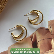 Impression metal feeling circle ear clip Mosquito Coil Dish without earrings Earrings Earrings Truncato for the Antique Summer Ear Rings