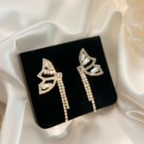 Butterfly dance butterfly tassel mosquito coil ear clip without ear hole female ear earrings fairy Air forest Super fairy Super fairy