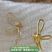 Refined Aesthetics asymmetrical butterfly knots Mosquito-Repellent Coil Ear Clip Without Earle-Ear Accessories Design Sensation Summer Retro