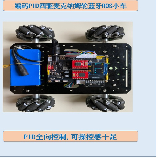 Stm32 Four-Wheel Drive Mecanum Wheel Motor with Encoder, Pid, Bluetooth, Radar Obstacle Avoidance Smart Car