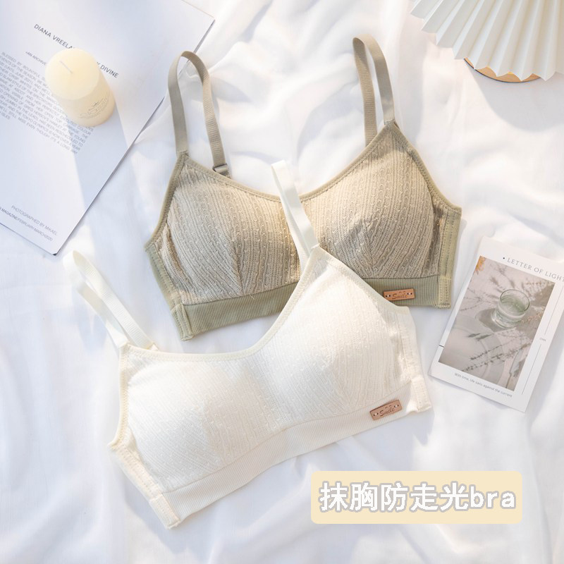 Breasted Underwear Thin anti-walking light girls University Students High school students High school students bra small breasts gather the Japanese suit