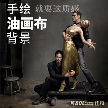 Jiahe art painting Oil painting Shooting background cloth Net Red live video Wedding portrait magazine Hand-painted custom cloth