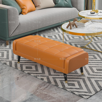 Nordic simple shoe changing stool clothing store cloakroom wearing shoes bench living room sofa foot light luxury leather bed end stool